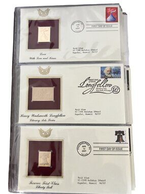 First Day Of Issue Stamp Covers Set Of 3: Love Longfellow Liberty Bell Edition